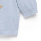 Puppy Embroidered Jumper - Sky