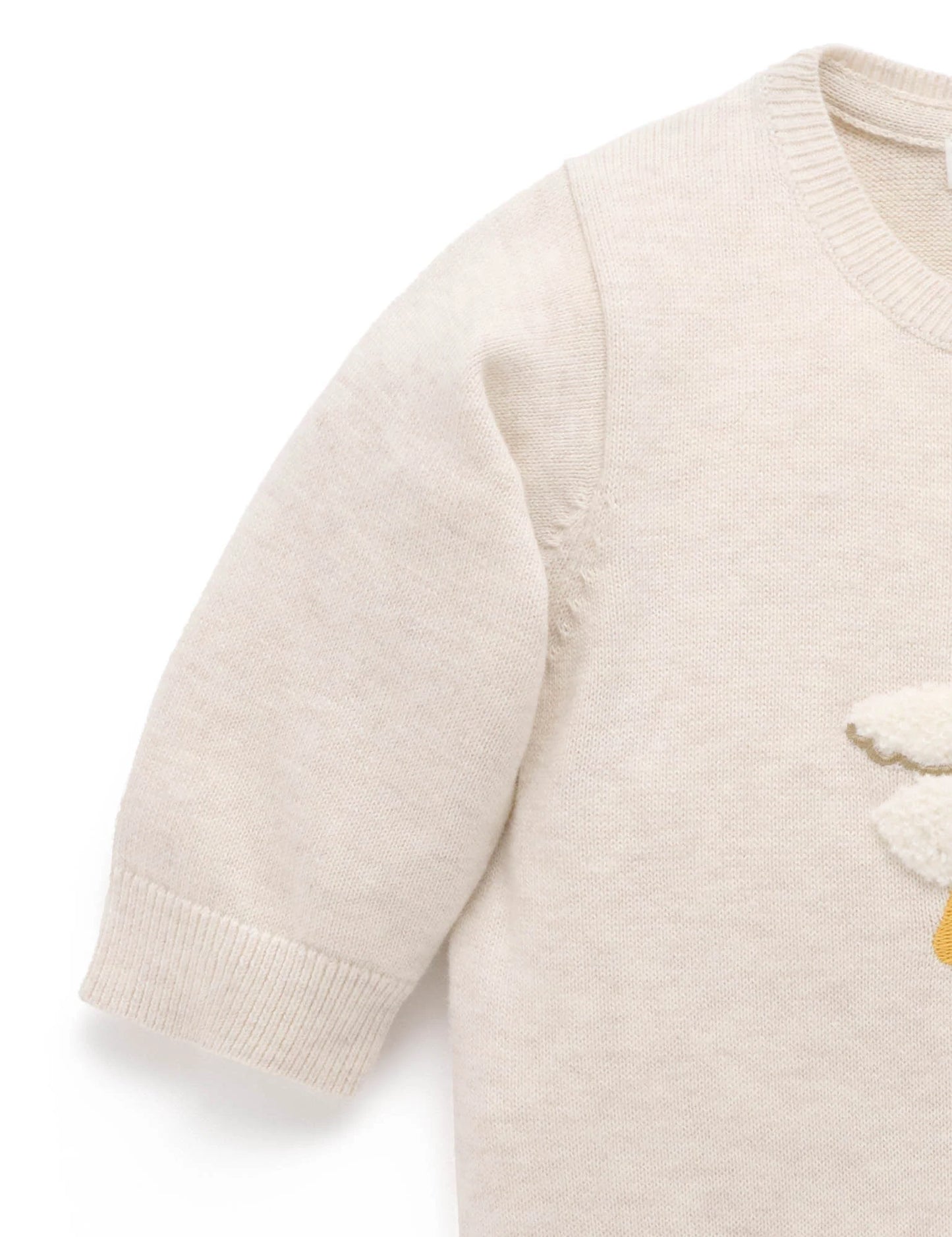 Ducky Embroidered Jumper - Wheat