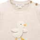 Ducky Embroidered Jumper - Wheat