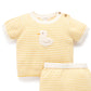 Knitted Goose Set - Lemon Stripe