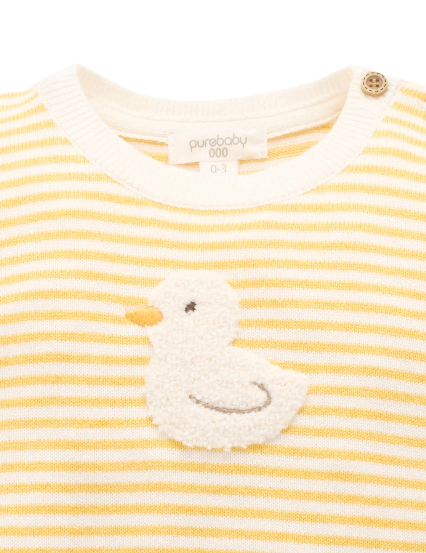 Knitted Goose Set - Lemon Stripe