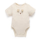 Puppy Applique Bodysuit - Wheat Neppy