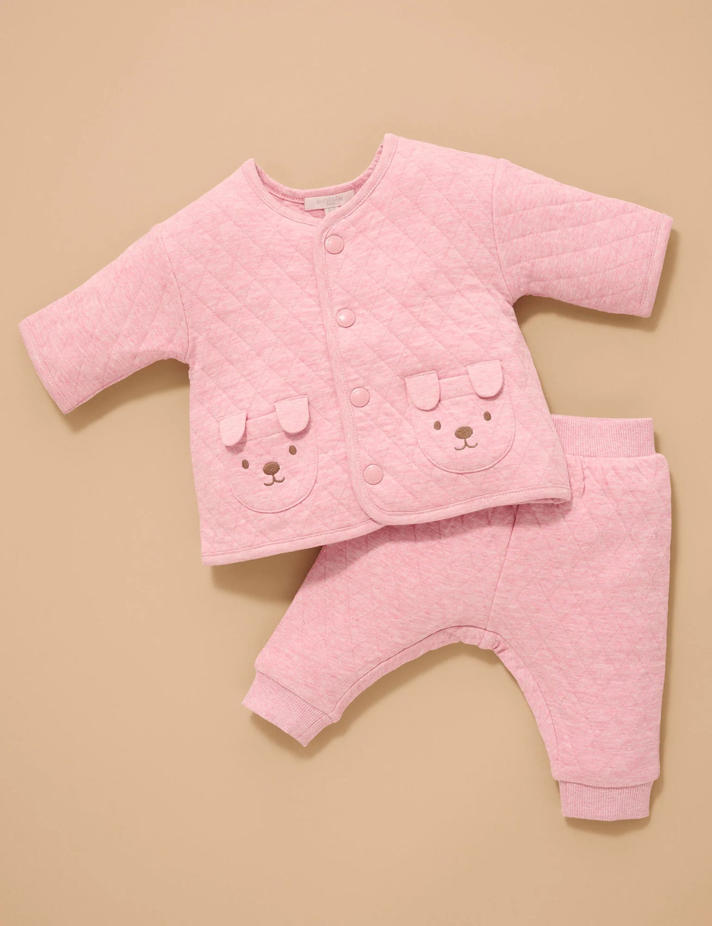 Quilted Track Suit - Petunia Melange