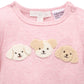 Puppy Applique Bodysuit - Petunia Melange