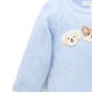 Puppy Applique Bodysuit - Sky Melange