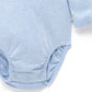 Puppy Applique Bodysuit - Sky Melange