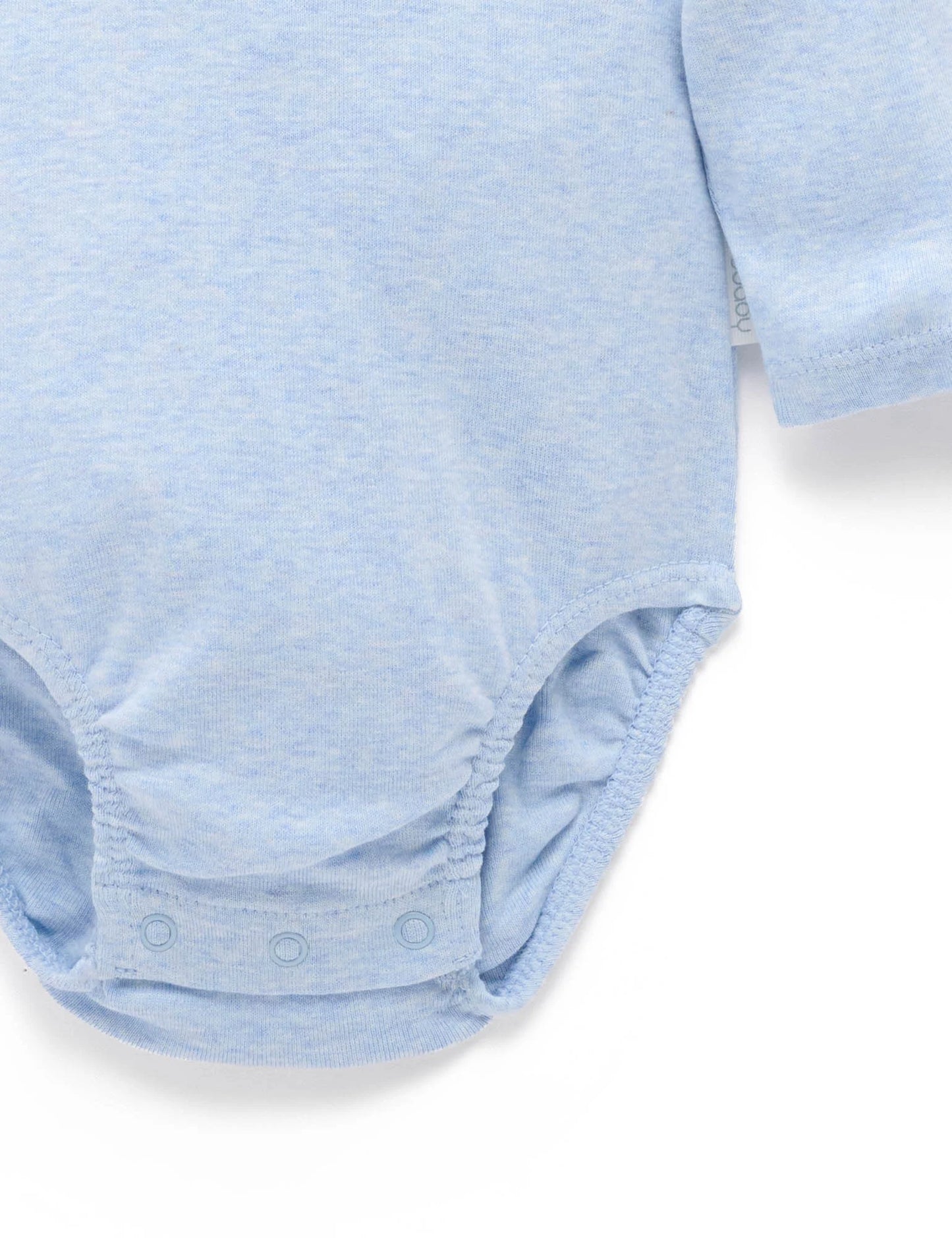 Puppy Applique Bodysuit - Sky Melange