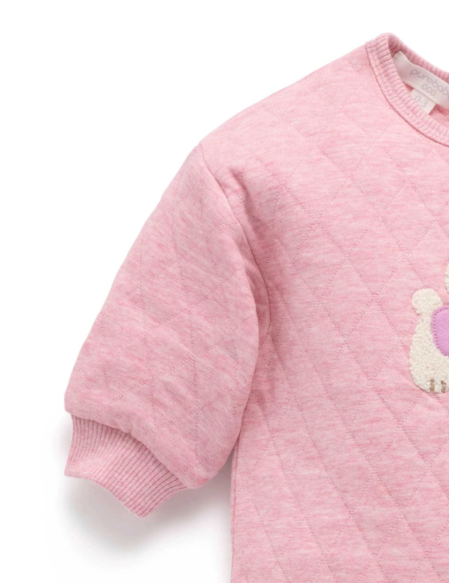 Puppy Quilted  Growsuit - Petunia Melange