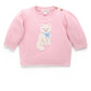 Kitten Embroidered Jumper - Petunia Melange