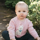 Kitten Embroidered Jumper - Petunia Melange