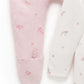 Purebaby 2 Pk Zip Growsuit - Pale Pink Blossom