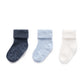3 Pack Rib Socks - Blue
