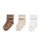 3 Pack Rib Socks - Wheat