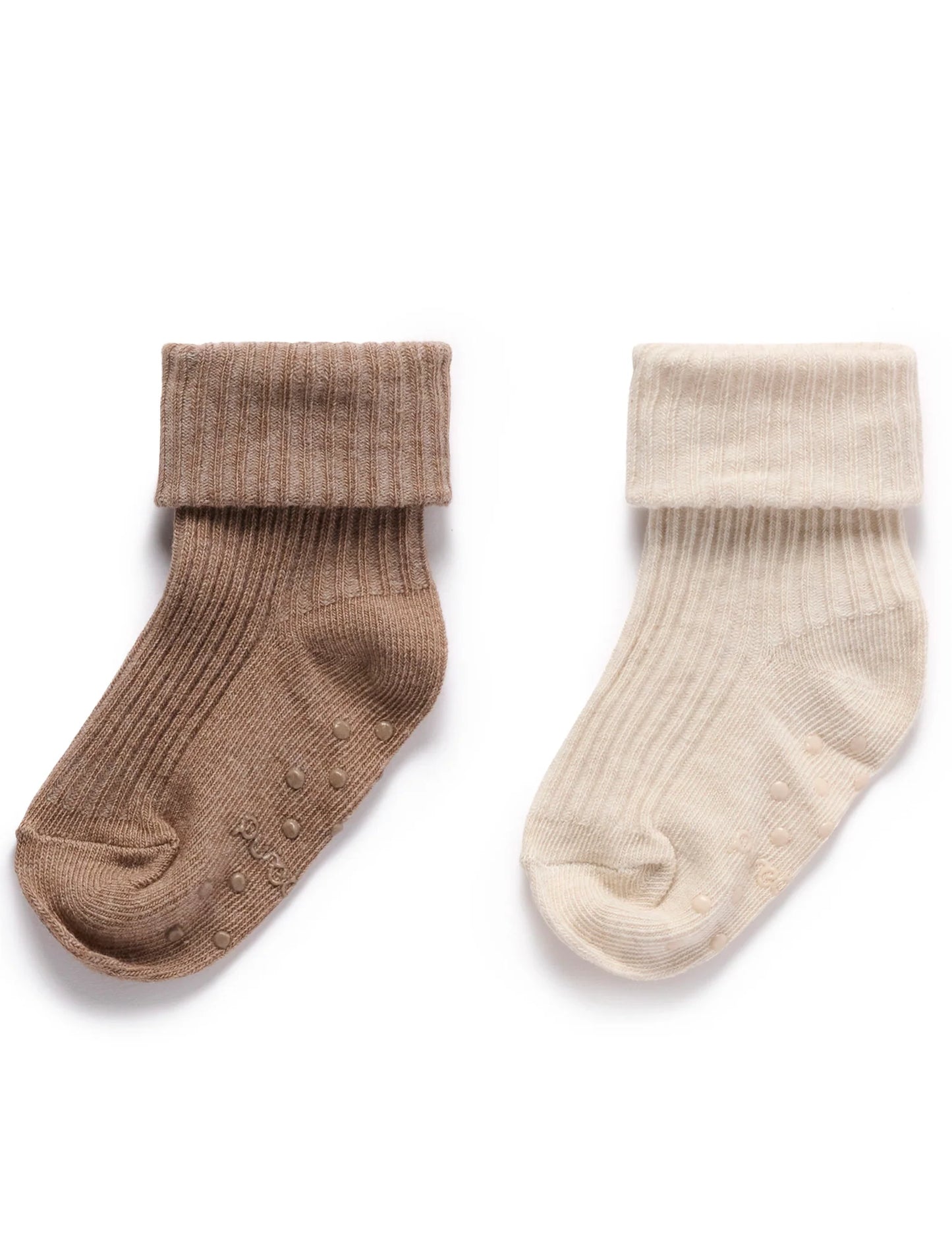3 Pack Rib Socks - Wheat