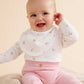 Essential Dribble Bib - Vanilla/Blossom Pink