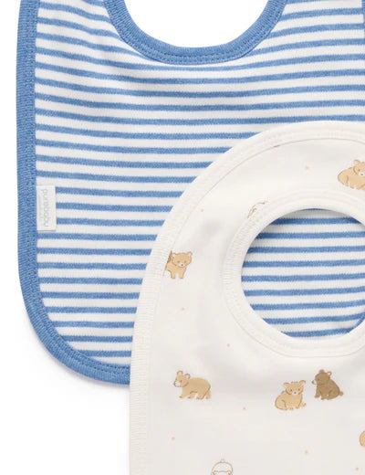 Purebaby Essential 2Pk Bib - Little Bear