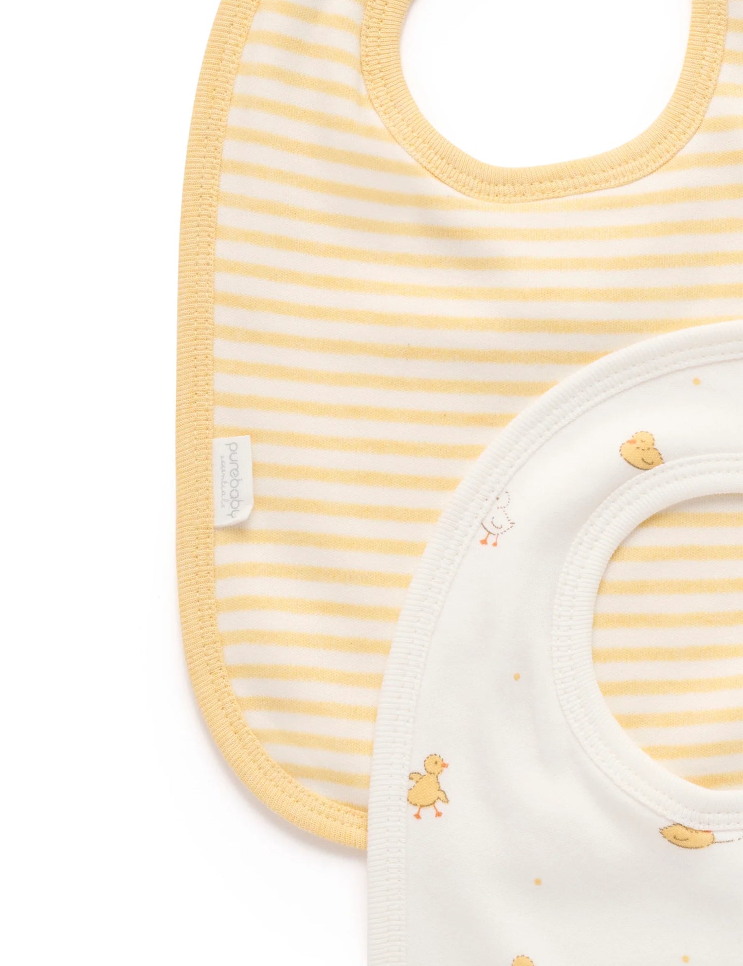 Purebaby Essential 2Pk Bib - Little Ducky