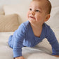 Purebaby Essential L/S Zip Growsuit - Blue