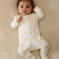 Purebaby Essential L/S Zip Growsuit - Little Ducky