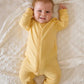 Purebaby Essential L/S Zip Growsuit - Yellow