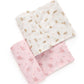 Purebaby Essential 2Pk Muslin Wrap - Little Bunny