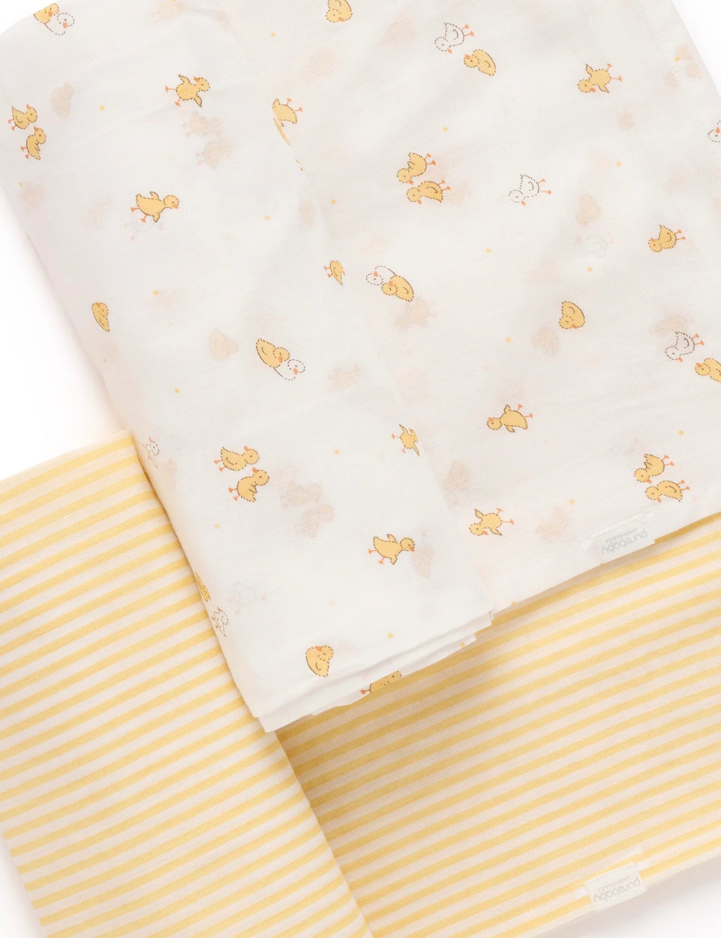 Purebaby Essential 2Pk Muslin Wrap - Little Ducky