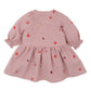 Embroidered Bloom Dress - Dusty Pink Check