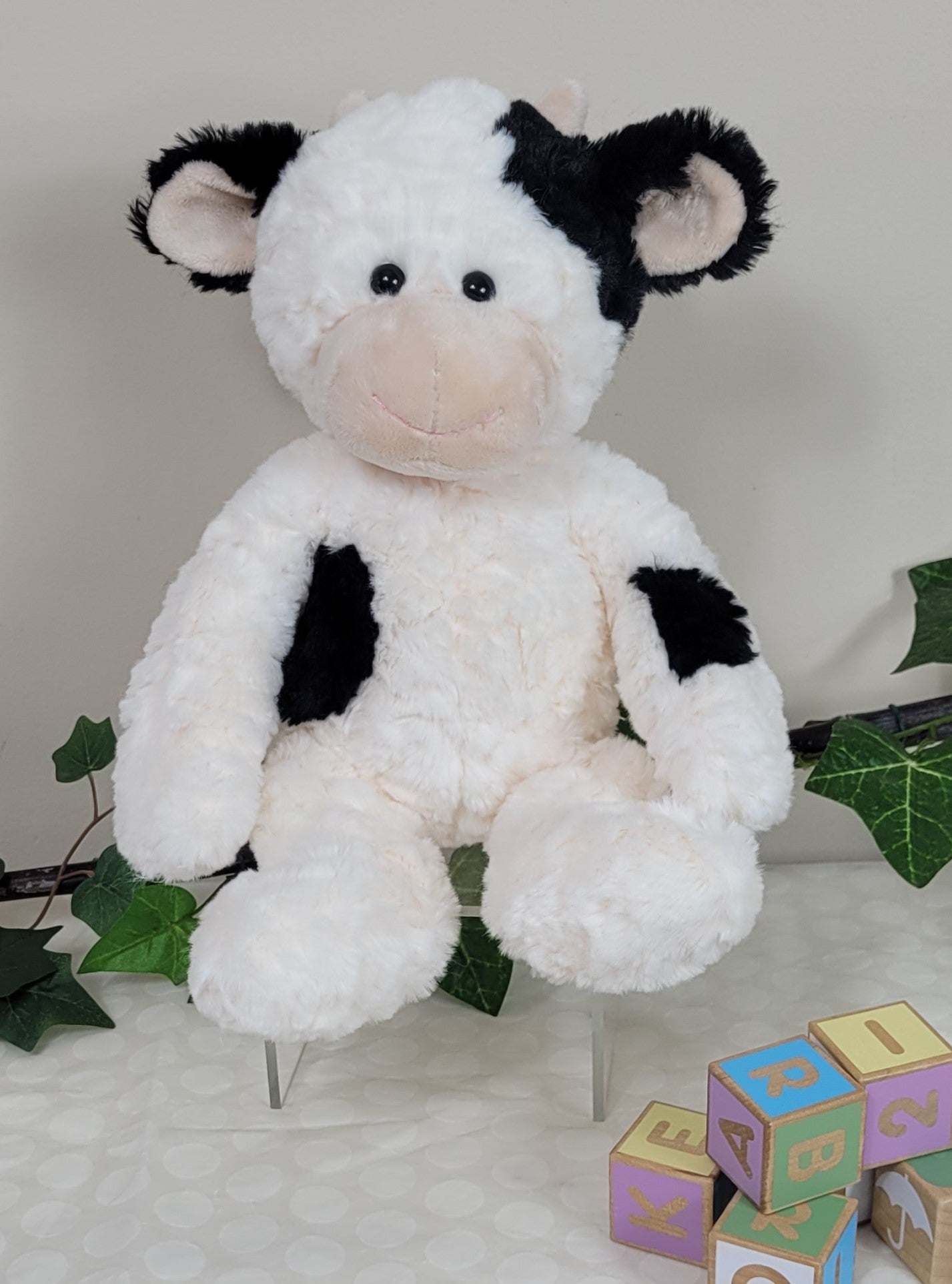 Wilbur The Black & White Cow Plush Toy