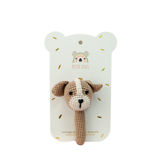 Crochet Rattle - Parker Puppy
