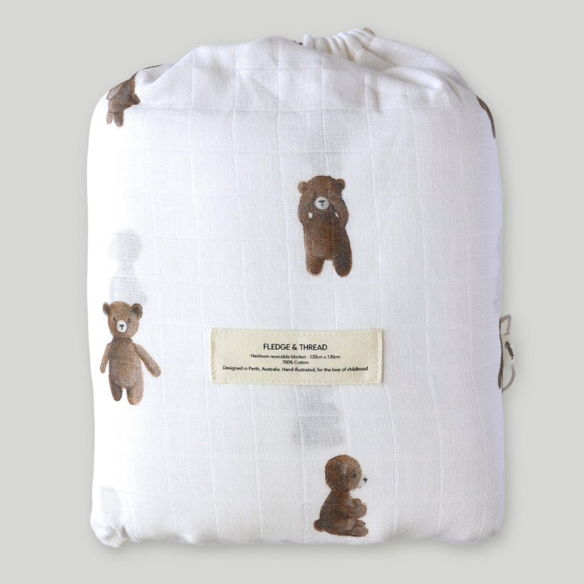 Baby Heirloom Blanket - Teddy Bear