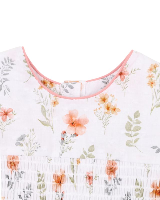 Gemma Shirred Dress - Gemma Print