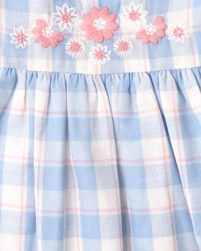 Bonnie Embroidered Dress - Bonnie Check