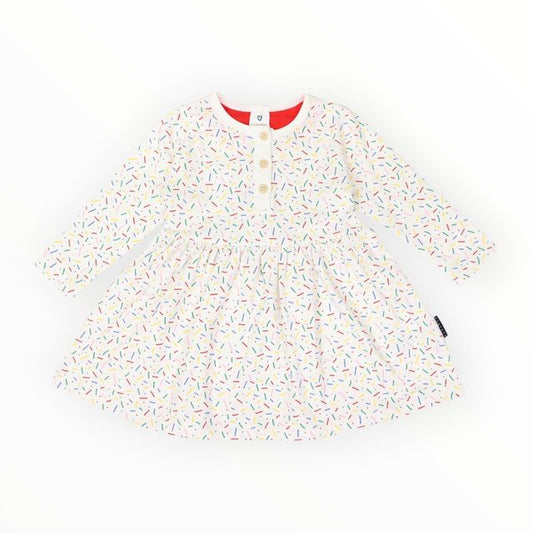 Sprinkles Cotton Dress - Beige