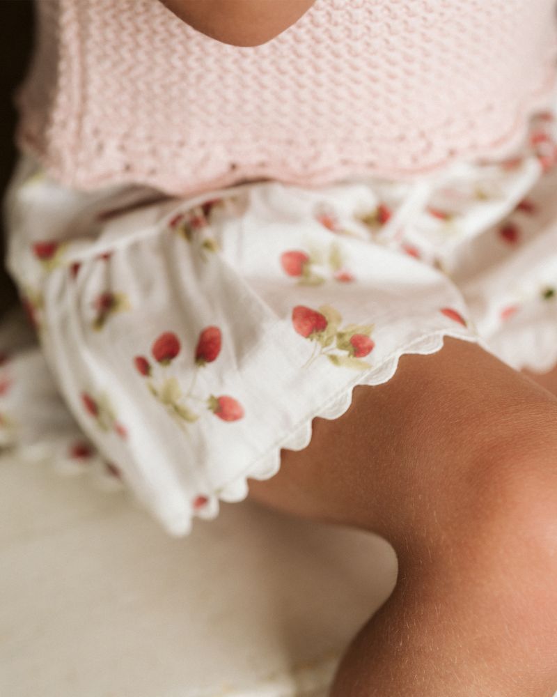 Poppy Strawberry Print Shorts