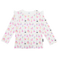 Dancing Unicorn Frill Print Tee - Cream