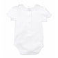 Girls Lace Collar S/S Bodysuit- Cloud