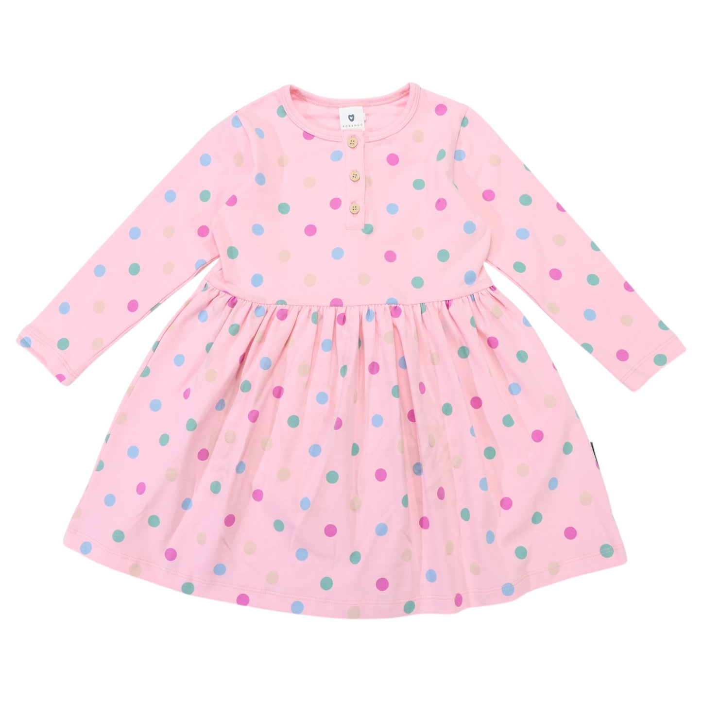 Polkadot Cotton Dress - Pink