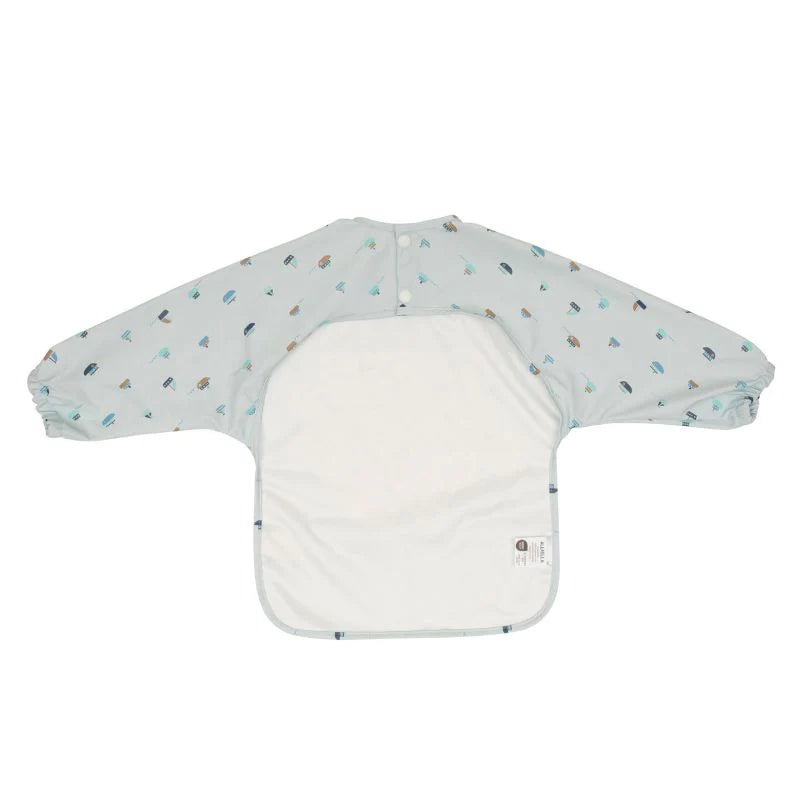 Recycled Long Sleeve Bib - Sail Boats