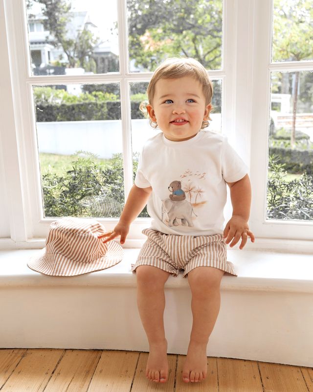 Brady Bear Tee - Cloud