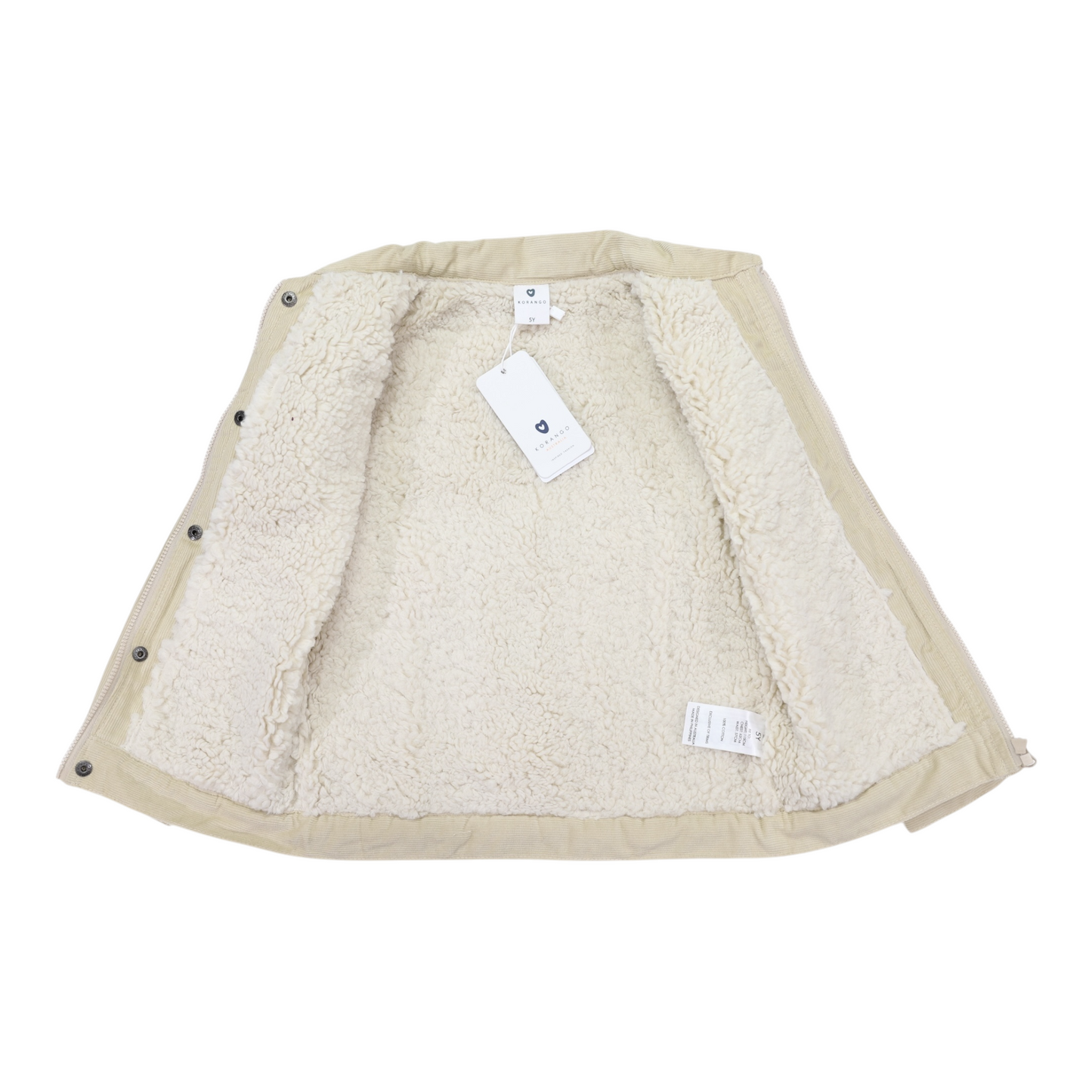 Sherpa Lined Cord Jacket - Beige