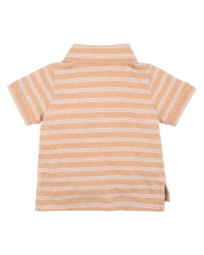 Finley Polo - Rust Marl Stripe