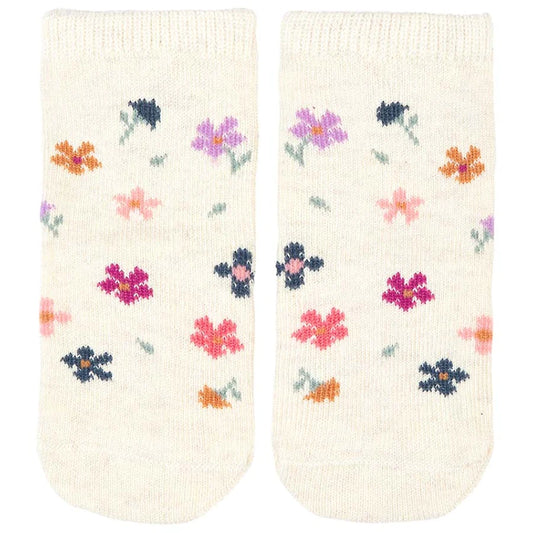 Toshi Organic Ankle Jacquard Socks - Wild Flowers