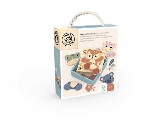 Speedy Monkey Mix & Match Puzzle