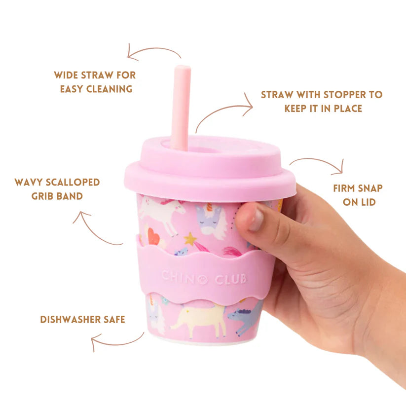 Unicorn Babychino Cup Pink 4oz