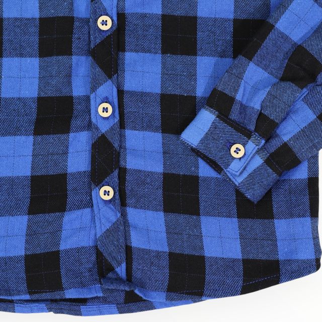 Cotton Flannel Shirt - Blue