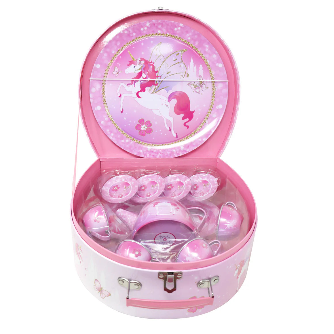 Unicorn Princess Tea Set w Case 15 Pce