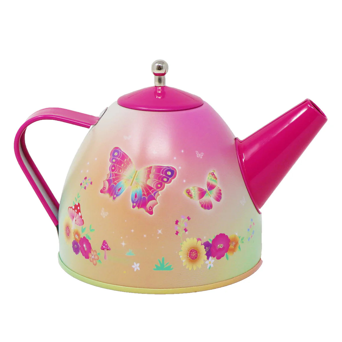Rainbow Butterfly Tea Set in Basket