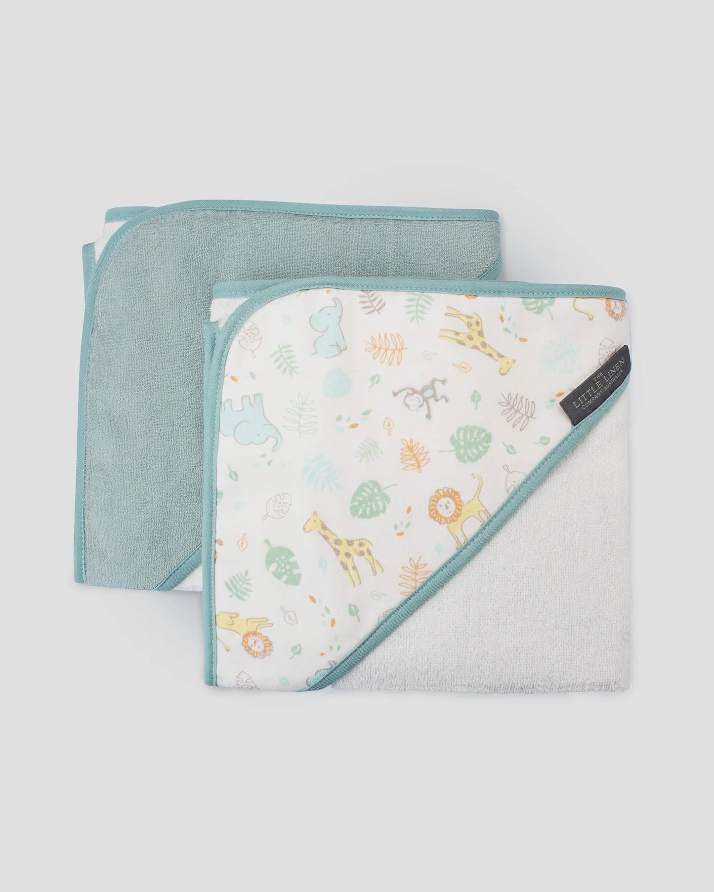Baby Hooded Towels 2 Pack - Savanna Giraffe