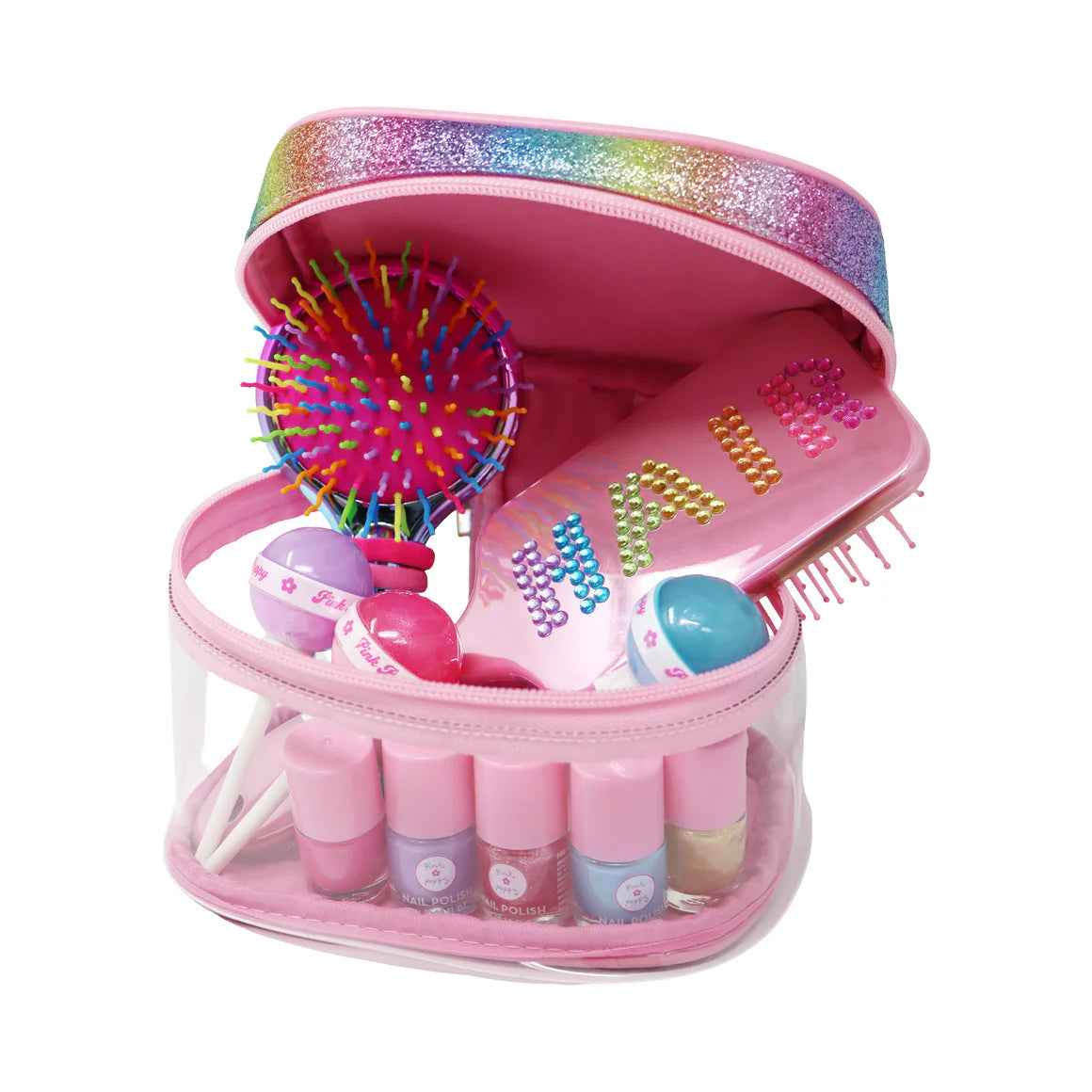 Rainbow Glitter Cosmetic Case
