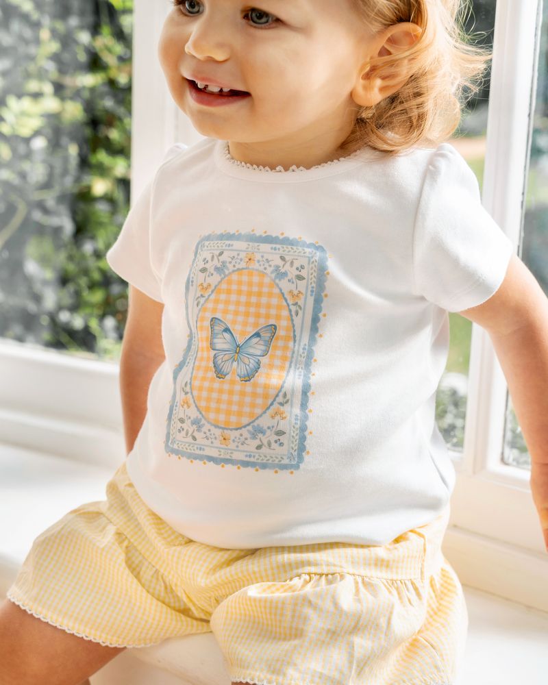 Libby Butterfly Tee - Cloud